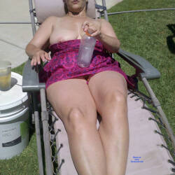 Pic #2 Backyard  - Big Tits, Blonde, Mature, Outdoors, Amateur