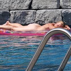 Pic #3 Pool Day - Nude Girls, Blonde, Mature, Outdoors, Amateur, Small Tits