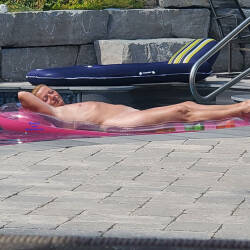 Pic #4 Pool Day - Nude Girls, Blonde, Mature, Outdoors, Amateur, Small Tits