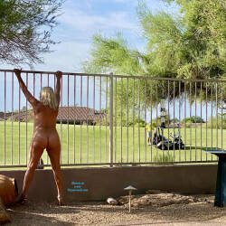 Pic #7 Flashing - Pantieless Girls, Blonde, Public Exhibitionist, Flashing, Outdoors, Amateur