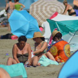 Pic #2 South Of France On Beach This Summer 4 - Topless Girls, Beach, Brunette, Outdoors, Beach Voyeur