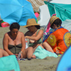 Pic #5 South Of France On Beach This Summer 4 - Topless Girls, Beach, Brunette, Outdoors, Beach Voyeur