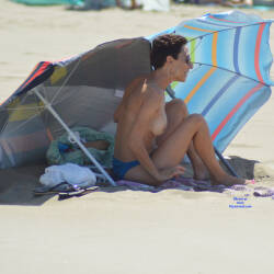 Pic #8 South Of France On Beach This Summer 4 - Topless Girls, Beach, Brunette, Outdoors, Beach Voyeur