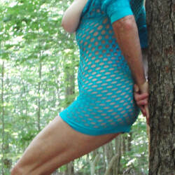 Pic #4 Exposed In The Woods - Big Tits, Outdoors, Nature, Amateur, Mature