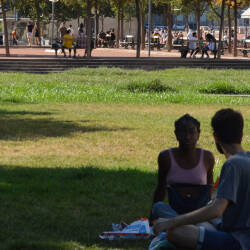 Pic #1 No Bra In France - Brunette, Outdoors, Dressed