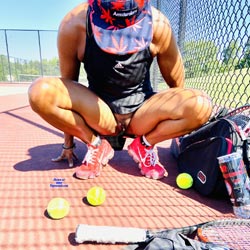 Pic #3 Tennis Commando - Pantieless Girls, Ebony, Mature, Outdoors, Bush Or Hairy, Amateur