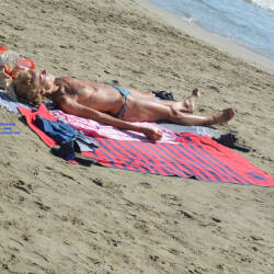Pic #2 South Of France On Beach This Summer Mix 2 - Topless Girls, Beach, Outdoors, Small Tits, Beach Voyeur, Brunette