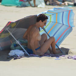 Pic #1 South Of France On Beach This Summer Mix 2 - Topless Girls, Beach, Outdoors, Small Tits, Beach Voyeur, Brunette
