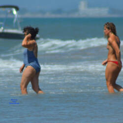 Pic #4 South Of France On Beach This Summer Mix 2 - Topless Girls, Beach, Outdoors, Small Tits, Beach Voyeur, Brunette