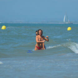 Pic #6 South Of France On Beach This Summer Mix 2 - Topless Girls, Beach, Outdoors, Small Tits, Beach Voyeur, Brunette