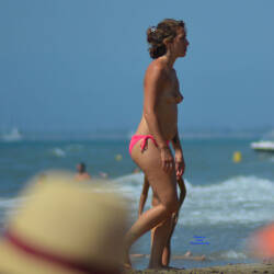 Pic #3 South Of France On Beach This Summer Mix 2 - Topless Girls, Beach, Outdoors, Small Tits, Beach Voyeur, Brunette