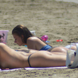 Pic #9 South Of France On Beach This Summer Mix 2 - Topless Girls, Beach, Outdoors, Small Tits, Beach Voyeur, Brunette
