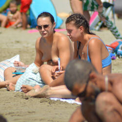 Pic #10 South Of France On Beach This Summer Mix 2 - Topless Girls, Beach, Outdoors, Small Tits, Beach Voyeur, Brunette