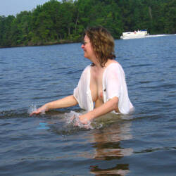 Pic #8 Forgot My Bathing Suit - Big Tits, Brunette, Mature, Outdoors, Amateur