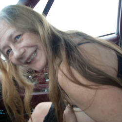 Pic #2 Flashing In Car - Nude Girls, Public Exhibitionist, Flashing, Outdoors, Shaved, Amateur