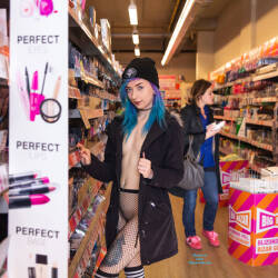 Pic #6 Shopping In Style - Public Exhibitionist, Flashing, Lingerie, Public Place, Small Tits, Shaved, Amateur