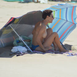 Pic #1 South Of France On Beach This Summer Mix 3 - Topless Girls, Beach, Brunette, Outdoors, Beach Voyeur