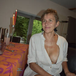 Pic #2 Sexy Dinner - Big Tits, Brunette, Amateur