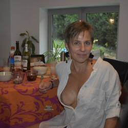 Pic #3 Sexy Dinner - Big Tits, Brunette, Amateur