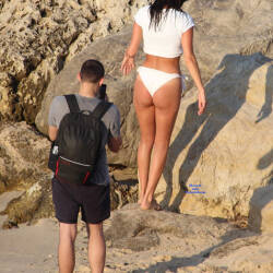 Pic #3 A Wonder On A French Beach - Big Tits, Outdoors, Beach Voyeur
