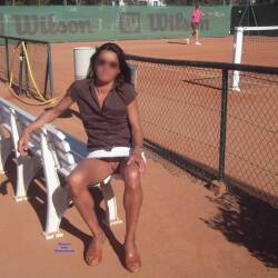 Pic #3 Game, Set And Match...Nadia! - Pantieless Girls, Brunette, Public Exhibitionist, Flashing, Outdoors, Amateur