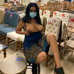 Retail Therapy! - Big Tits, Brunette Hair, Exposed In Public, Flashing, Hairy Bush, No Panties, Nude In Public, Amateur