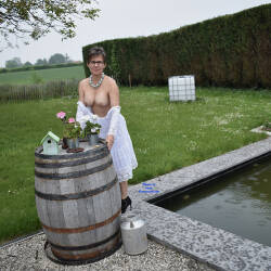 Pic #2 Rainy Day - Big Tits, Brunette, Outdoors, Amateur