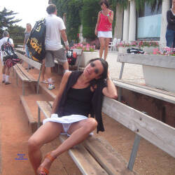 Pic #1 Shameless Nadia - Pantieless Wives, Brunette, Public Exhibitionist, Flashing, Outdoors, Amateur