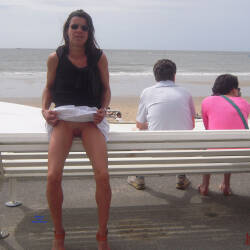 Pic #6 Shameless Nadia - Pantieless Wives, Brunette, Public Exhibitionist, Flashing, Outdoors, Amateur