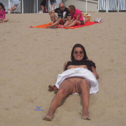 Pic #8 Shameless Nadia - Pantieless Wives, Brunette, Public Exhibitionist, Flashing, Outdoors, Amateur