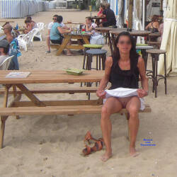 Pic #9 Shameless Nadia - Pantieless Wives, Brunette, Public Exhibitionist, Flashing, Outdoors, Amateur