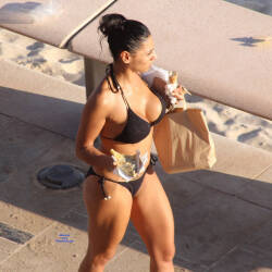 Pic #3 A Good Mom! - Big Tits, Brunette, Outdoors, Bikini Voyeur