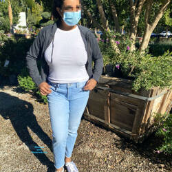 Pic #1 Naughty Work Break! - Big Tits, Brunette, Public Exhibitionist, Flashing, Outdoors, Amateur