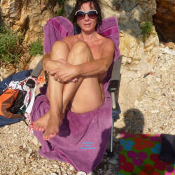 Pic #4 Sexy Wife On Vacation - Nude Wives, Big Tits, Brunette, Outdoors, Amateur, Mature