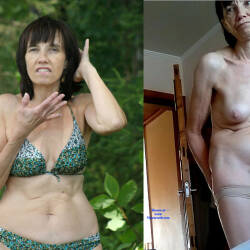 Pic #8 Vivian Dressed And Undressed - Bikini Edition - Nude Amateurs, Brunette, Mature, Outdoors, Bush Or Hairy, Amateur, Medium Tits