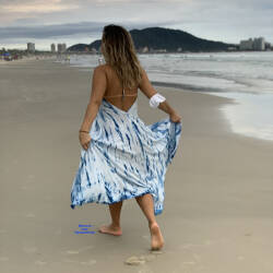 Pic #1 Day At The Beach - Nude Girls, Beach, Brunette, Outdoors, Amateur