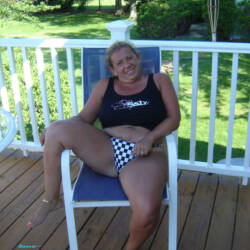Pic #4 On The New Deck - Big Tits, Mature, Outdoors, Amateur