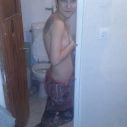 Pic #3 Naughty Romanian Co-worker Cristina - Brunette, Small Tits, Amateur, Tattoos