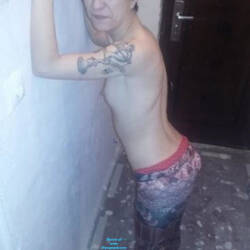 Pic #5 Naughty Romanian Co-worker Cristina - Brunette, Small Tits, Amateur, Tattoos