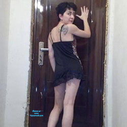Naughty Romanian Co-worker Cristina - Brunette, Small Tits, , Amateur, Tattoos
