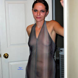 Pic #1 Attempting To Entice - Brunette, See Through, Bush Or Hairy, Amateur, Medium Tits