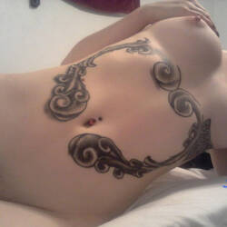 Pic #5 I Love To Be Tattooed And Body Painted - Nude Girls, Amateur, Medium Tits, Tattoos