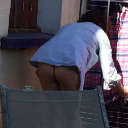 Pic #1 Brigitte's Ass - Brunette, Amateur, Pantieless Girls