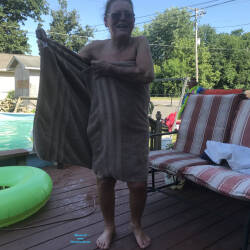 Pic #6 At The Pool - Nude Amateurs, Mature, Outdoors, Amateur