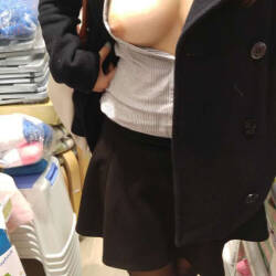 Pic #1 My Horny Girl Loves To Flash - Big Tits, Amateur