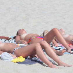 Pic #5 Topless Beach In Britanny - Topless Girls, Beach, Brunette, Beach Voyeur
