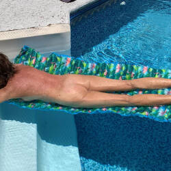 Pic #3 Senior Sex -- Pool Side - Nude Amateurs, Brunette, Mature, Outdoors, Amateur