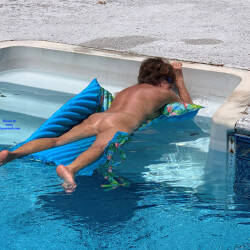 Pic #4 Senior Sex -- Pool Side - Nude Amateurs, Brunette, Mature, Outdoors, Amateur