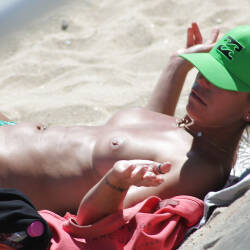 Pic #7 Beautiful Topless Women - Topless Girls, Beach, Big Tits, Brunette, Outdoors, Beach Voyeur