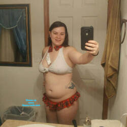 Pic #1 Next Door Stripper Neighbor - Topless Friends, Big Tits, Brunette, Amateur